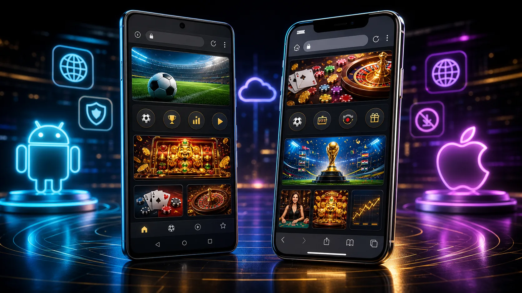 Experiência redstag compatível com Android e iOS no navegador mobile